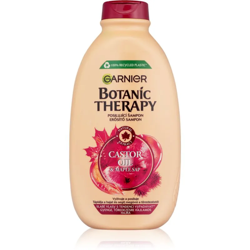 Garnier Botanic Therapy Castor Oil δυναμωτικό σαμπουάν για αδύναμα μαλλιά με τάση για αραίωση 400 ml