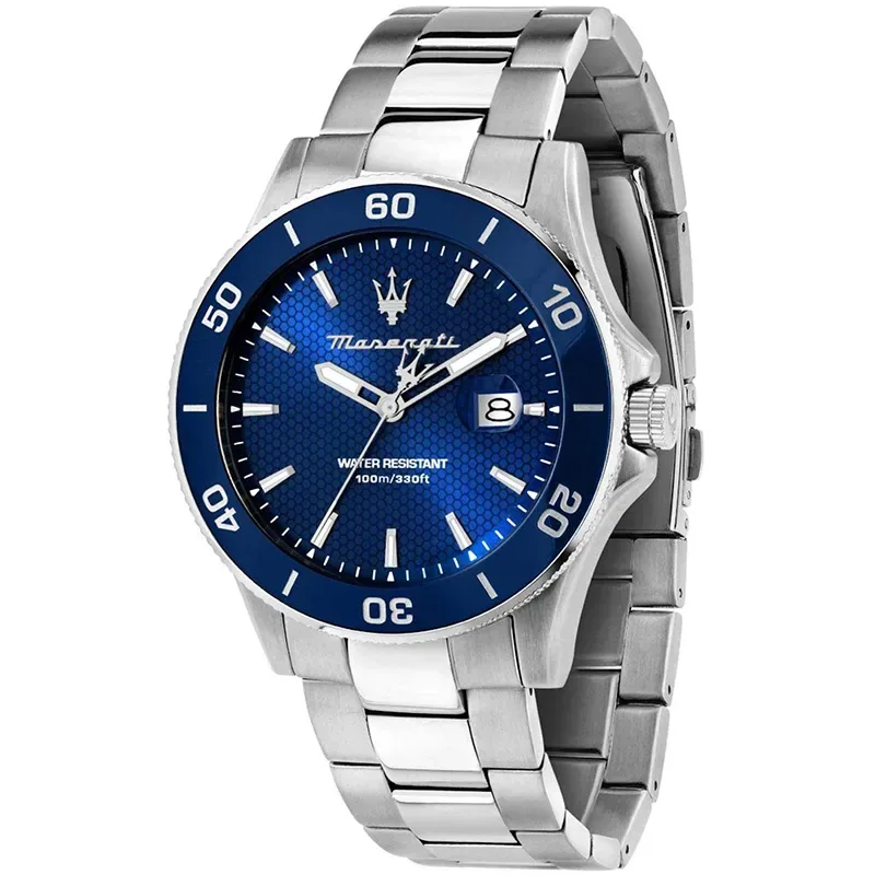 Ανδρικό ρολόι Maserati Competizione Silver Stainless Steel Bracelet R8853100036 R8853100036 Ατσάλι