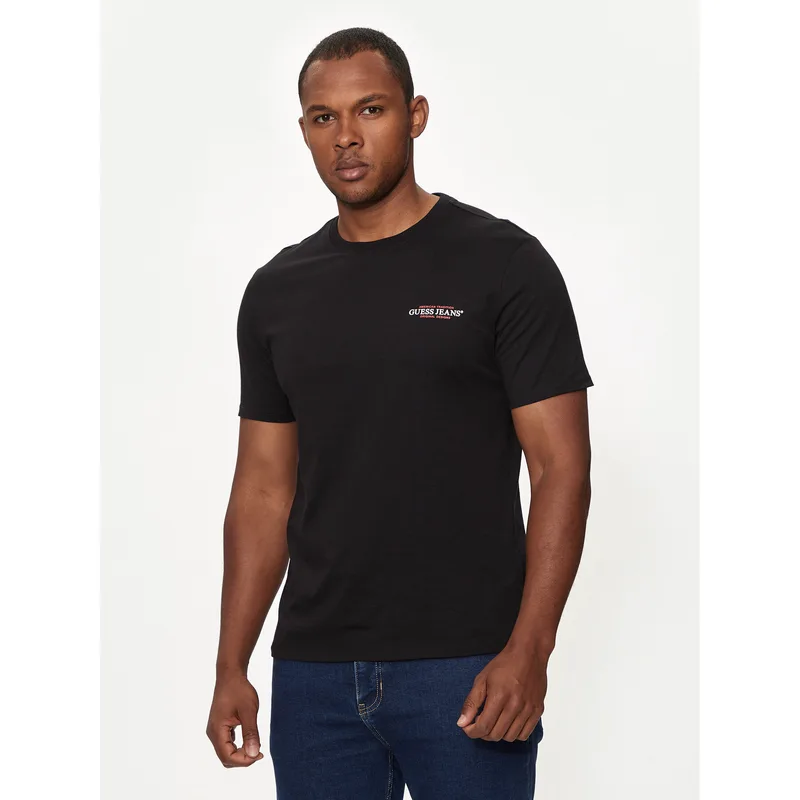 Guess Jeans T-Shirt M4YI55 K8HM0 Μαύρο Slim Fit