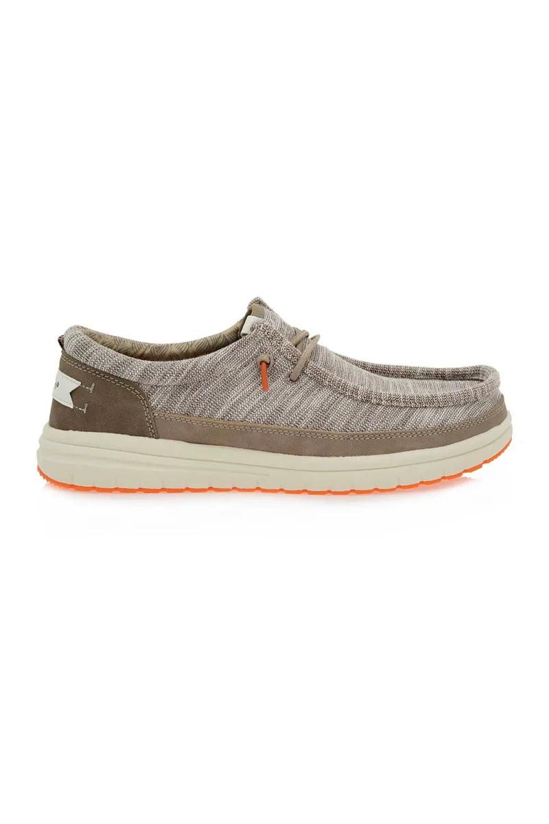 Renato Garini ανδρικά loafers μονόχρωμα με κορδόνια - W589S770102F Μπεζ