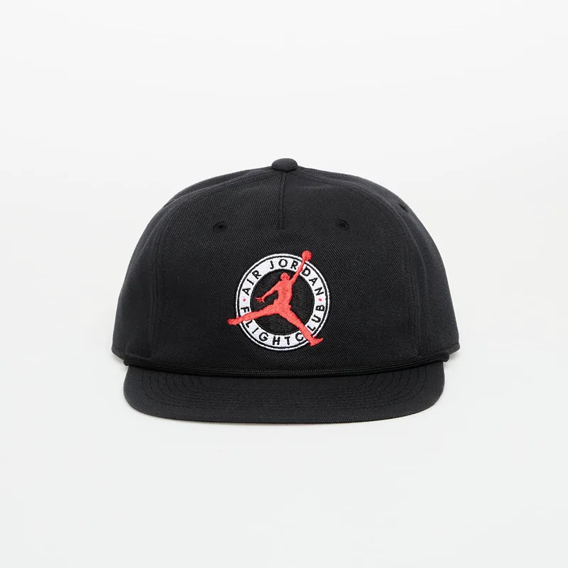Cap Jordan Flight Club Pro Unstructured Flat Bill Hat Black/ Black S/M