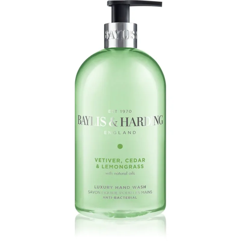 Baylis & Harding Vetiver, Cedar & Lemongrass Anti-Bacterial υγρό σαπούνι για τα χέρια 500 ml