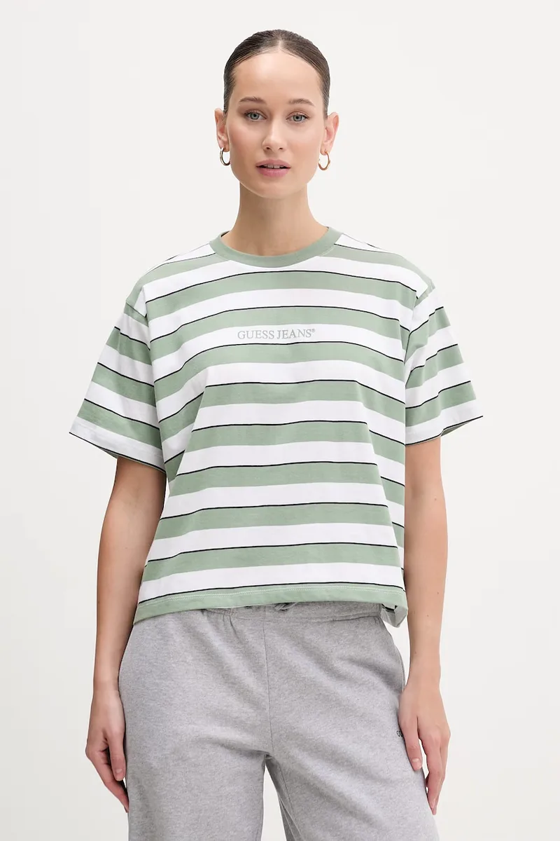 Βαμβακερό μπλουζάκι Guess Jeans