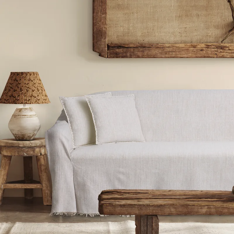 Ριχτάρι Βαμβακερό Διθέσιος 180x250εκ. Throws Line 0283 Μπεζ Das Home (Ύφασμα: Βαμβάκι 100%, Χρώμα: Μπεζ) - Das Home - 420618250283