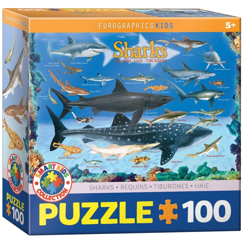 Puzzle 100τμχ Sharks