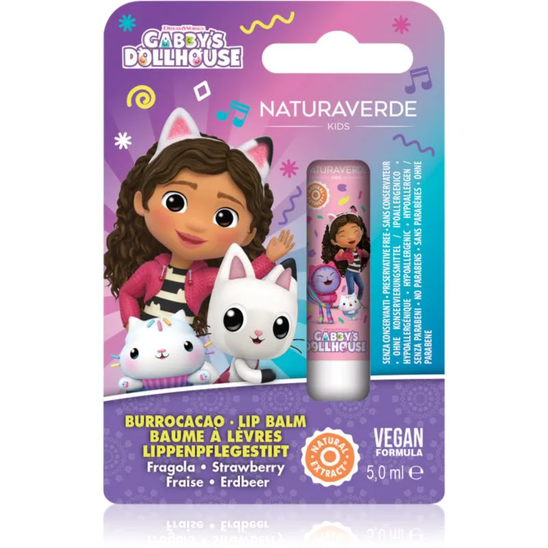 Gabby's Dollhouse Naturaverde Kids Βάλσαμο για χείλη για παιδιά Strawberry 1 τμχ