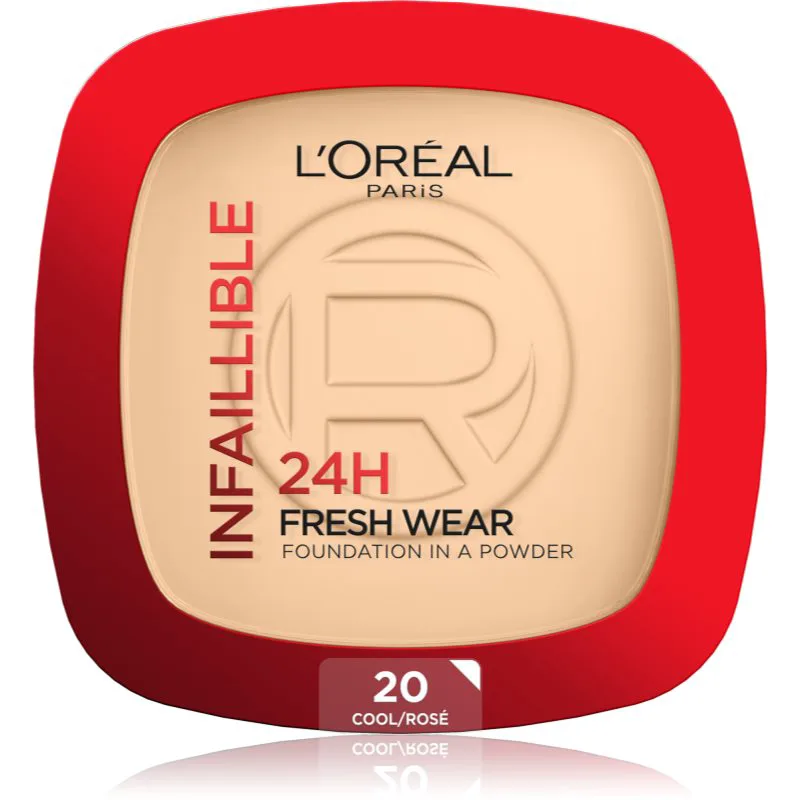 L’Oréal Paris Infaillible Fresh Wear 24h foundation & πούδρα σε μορφή compact απόχρωση 20 Cool Rosé 9 γρ
