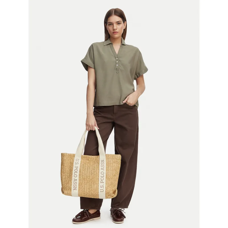 Τσάντα U.S. Polo Assn. BEUXT8692WP5 Σκούρο μπεζ
