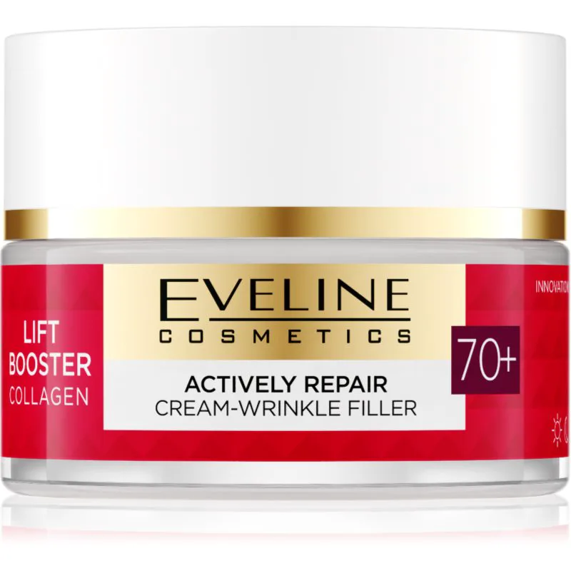 Eveline Cosmetics Lift Booster Collagen ενυδατική και θρεπτική κρέμα για ρυτίδες 70+ 50 ml