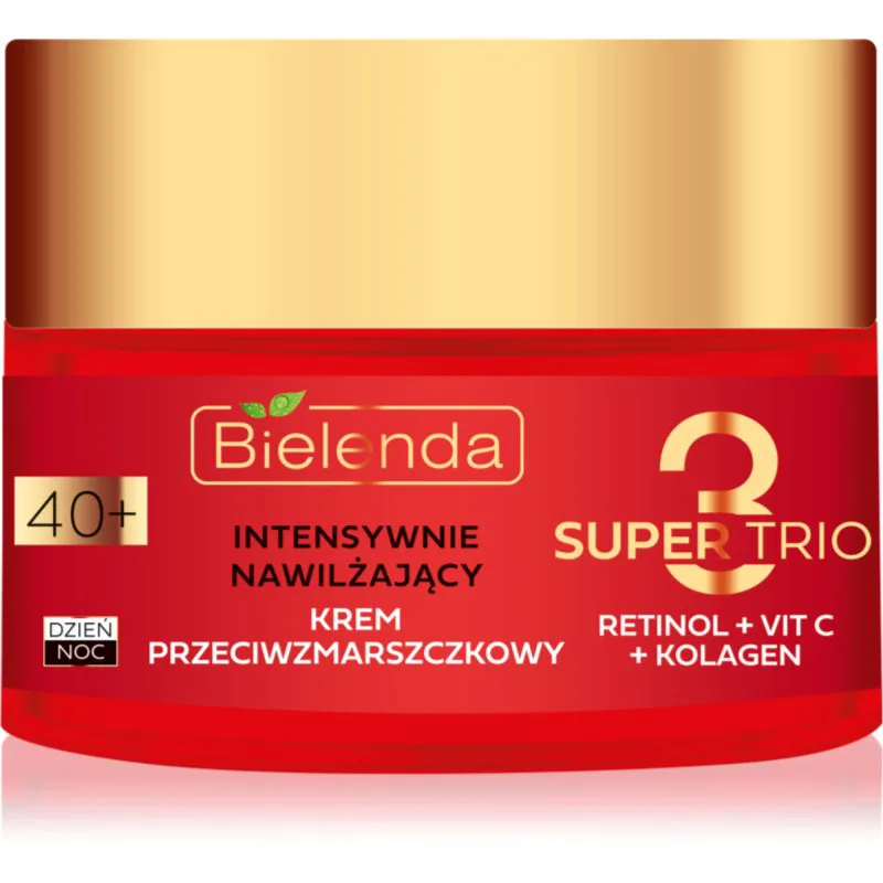 Bielenda Super Trio εντατικά ενυδατική κρέμα ενάντια στις ρυτίδες 40+ 50 ml