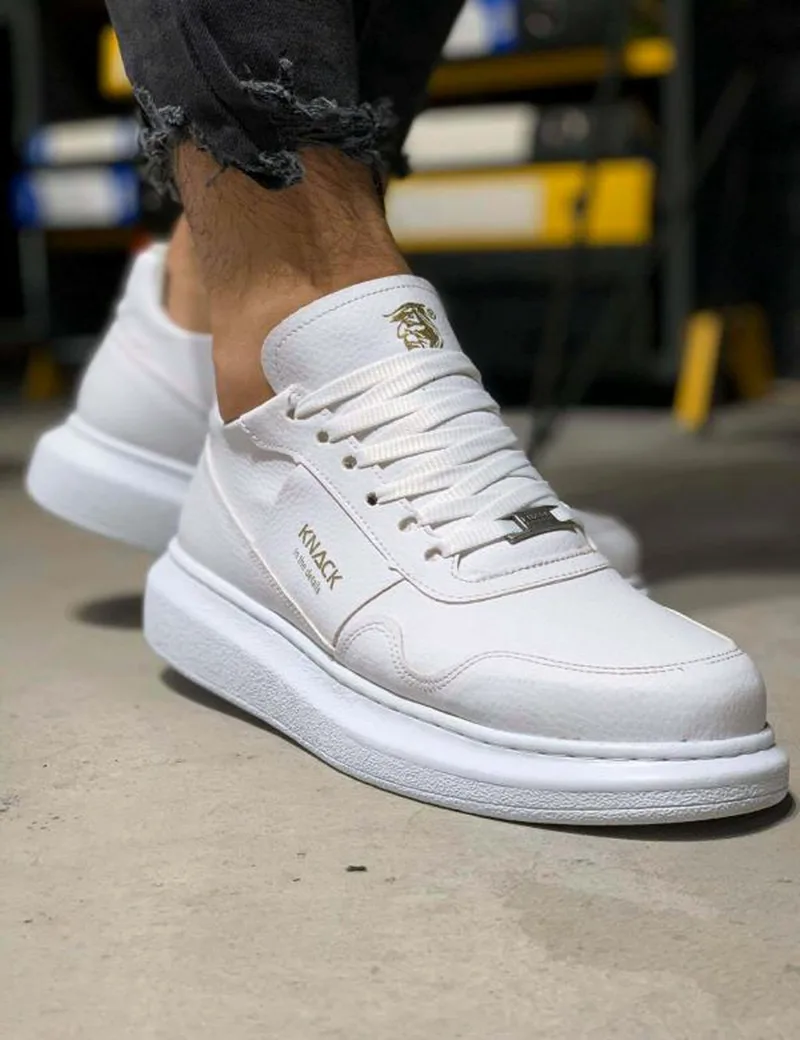 Ανδρικά λευκά Sneakers με κορδόνια 0382020W