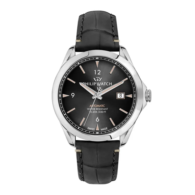 PHILIP WATCH Blaze Sport Automatic Black Leather Strap R8221165004
