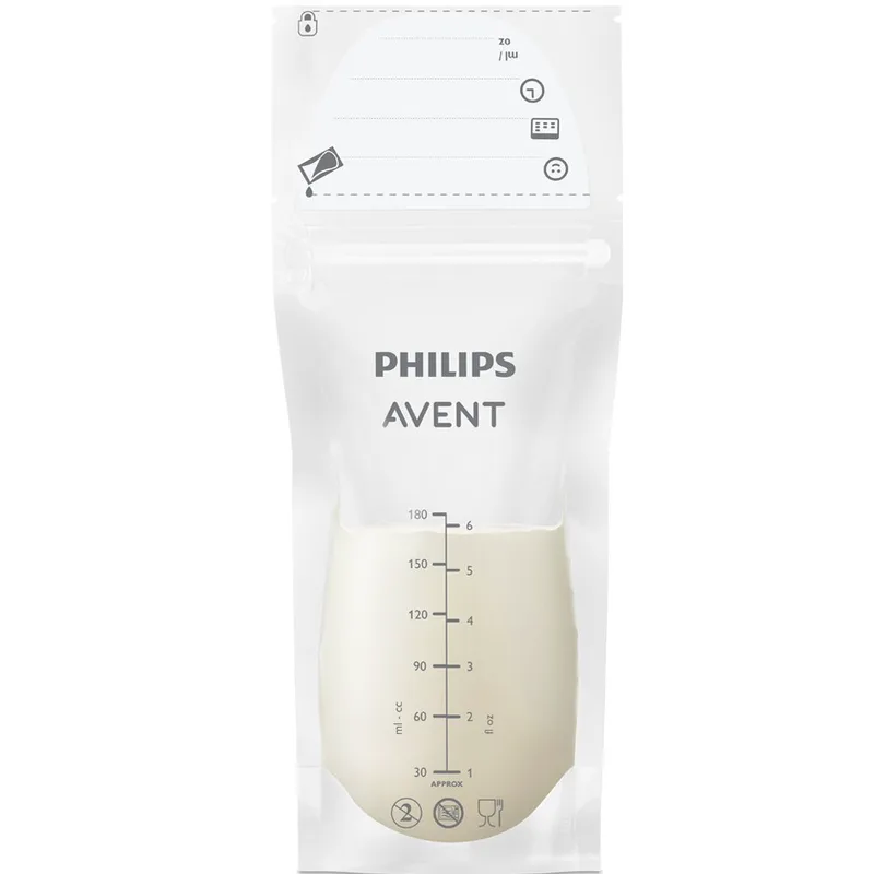 Philips Avent Breast Milk Storage Bags Κωδ SCF603/25 Σακουλάκια Αποθήκευσης Μητρικού Γάλακτος Χωρητικότητας 180ml 25 Τεμάχια