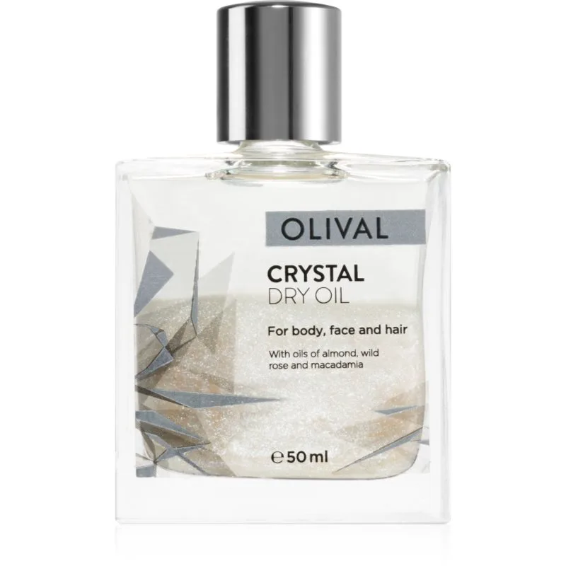 Olival Crystal Dry Oil πολυλειτουργικό ξηρό λάδι με στρας Για πρόσωπο, σώμα και μαλλιά 50 ml