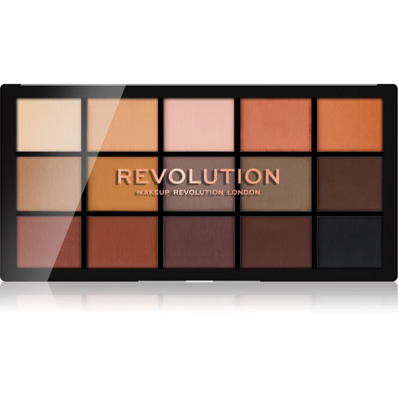 Revolution Reloaded παλέτα με σκιές ματιών απόχρωση Basic Mattes 15x1.1 γρ