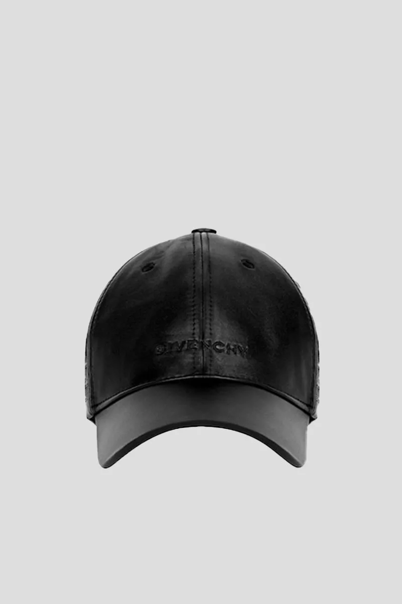 GIVENCHY Ανδρικό Μαύρο 4G Perforated Leather Cap