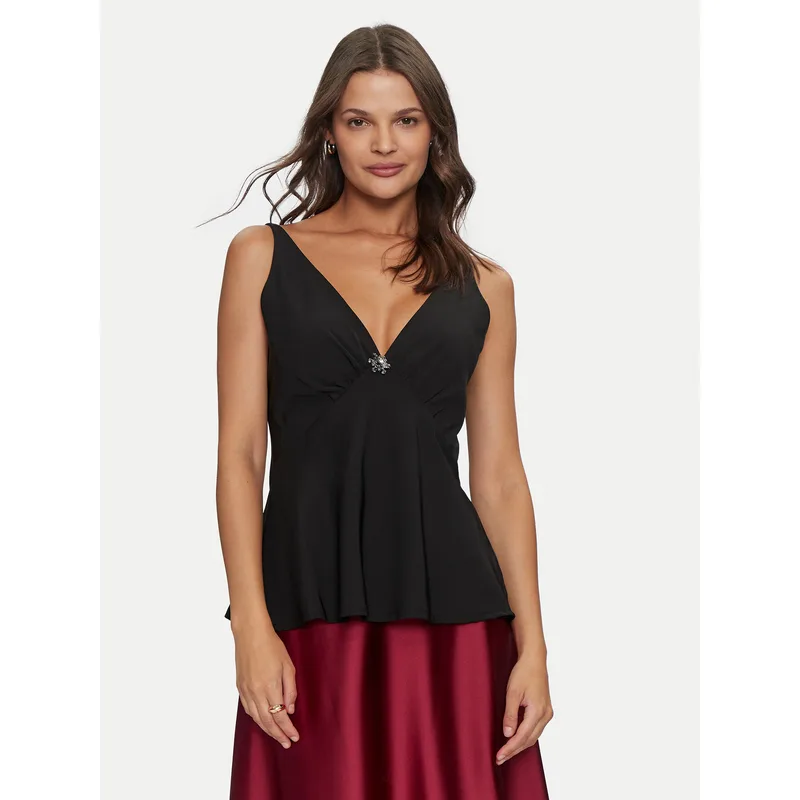 Rinascimento Τοπ CFC0119900003 Μαύρο Regular Fit