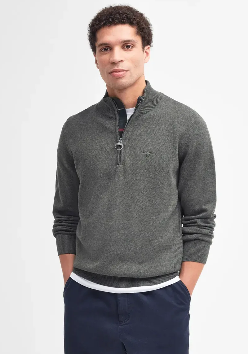 Barbour Pullover της σειράς Half Zip - MKN1074 BROL91 Olive Marl