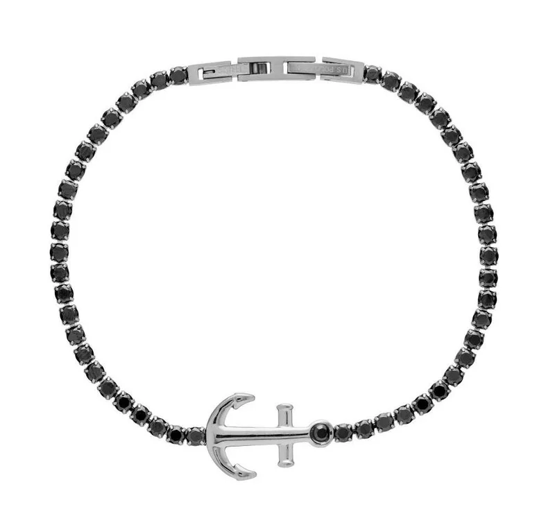 U.S. POLO Βραχιόλι από Ανοξείδωτο ατσάλι Black & Silver JW9336BR