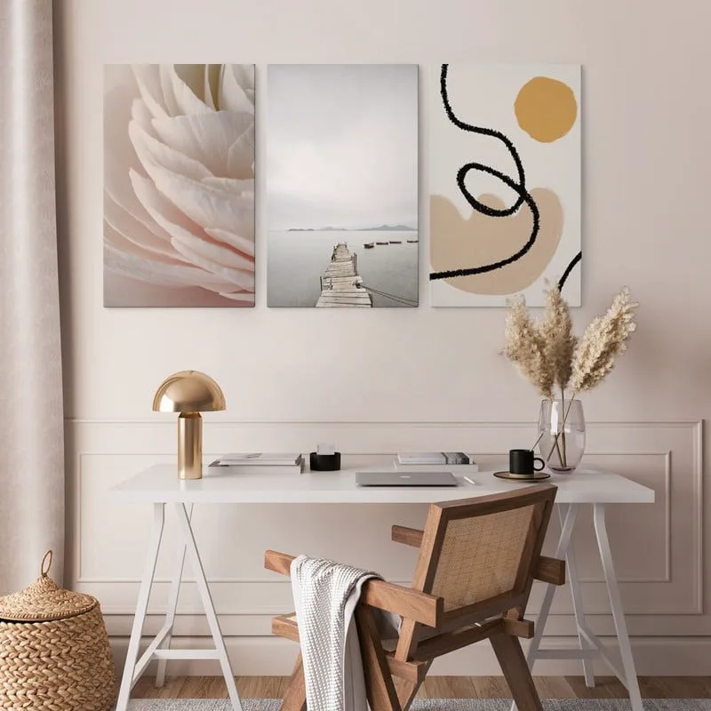 Σετ Τριπτυχος Πινακας σε καμβά PASTEL MORNING