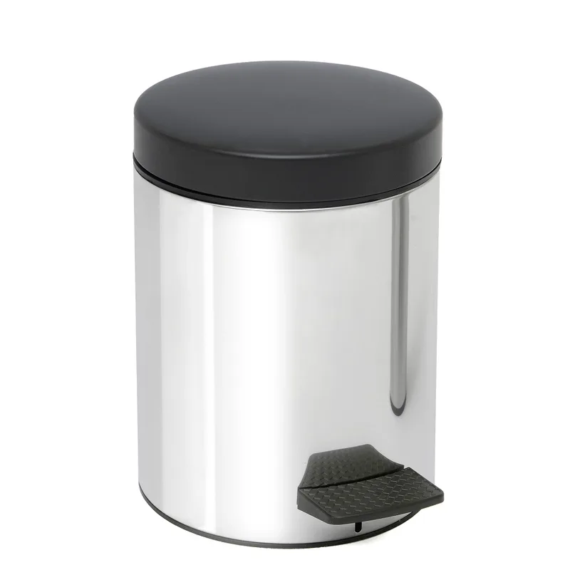 Χαρτοδοχείο 5lt Pam σειρά 05-097-123 Inox Χρώμιο Μαύρο (20x28cm) (με Soft Close)