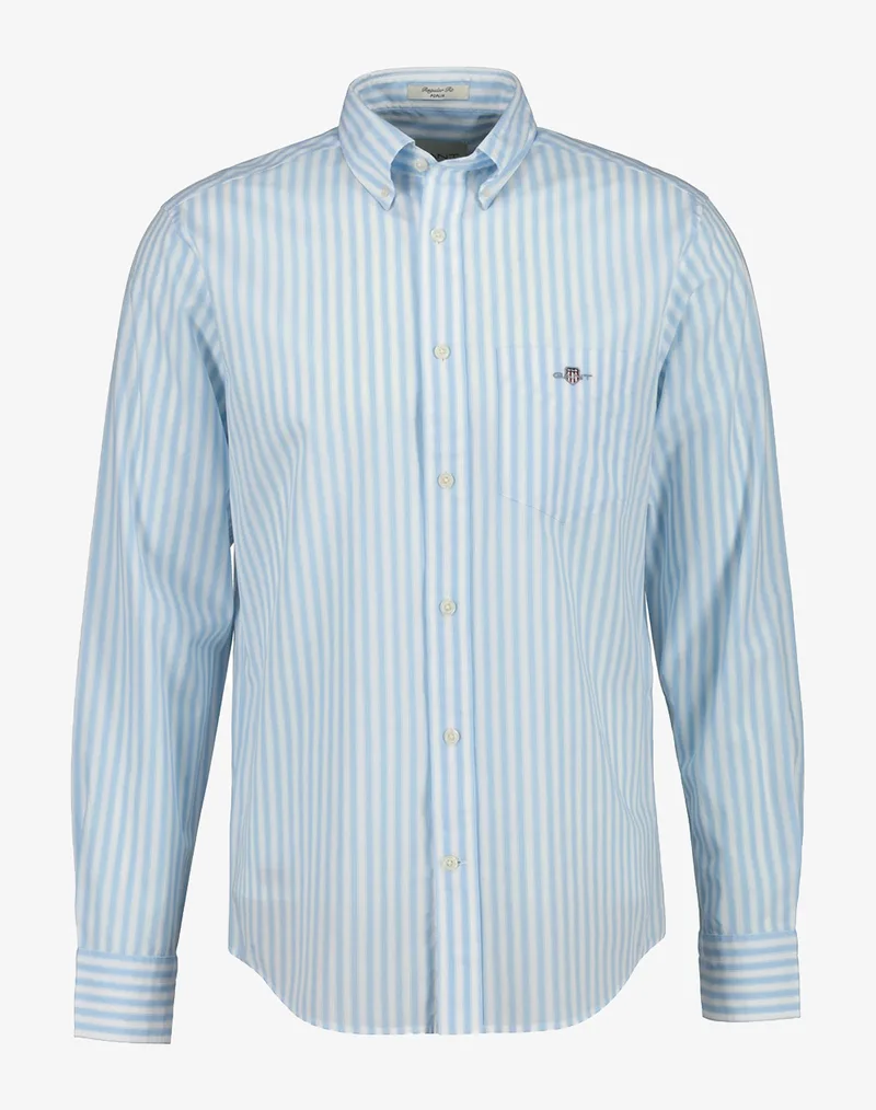 GANT ΠΟΥΚΑΜΙΣΟ ΜΜ REG CLASSIC POPLIN STRIPE SHIRT 3G3260011-450 SkyBlue