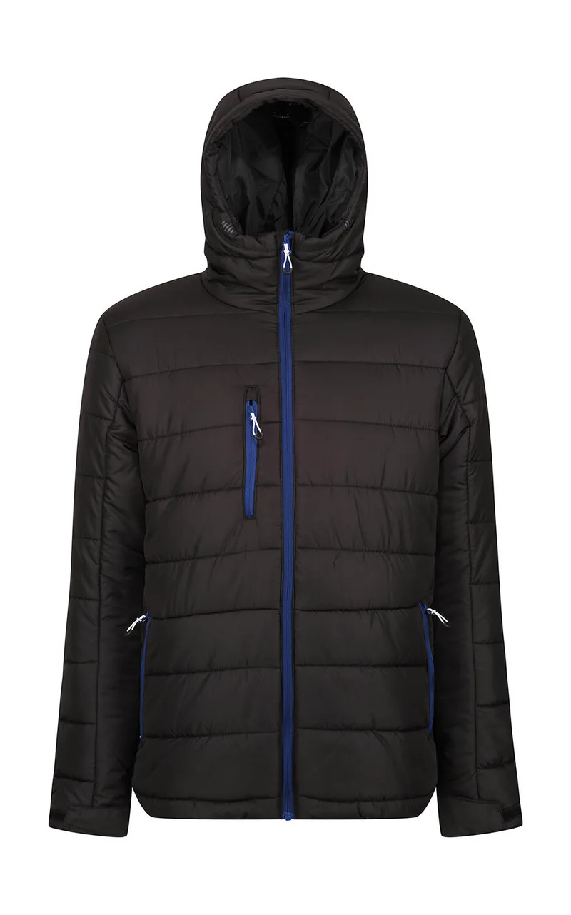 Men’s Navigate Thermal Hooded Jacket Regatta Professional TRA241 Black/New Royal