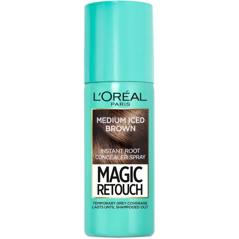 L'Oreal Paris Magic Retouch Spray Κάλυψης Λευκών Ριζών Καστανό Ψυχρό 75ml - 7 Medium Iced Brown
