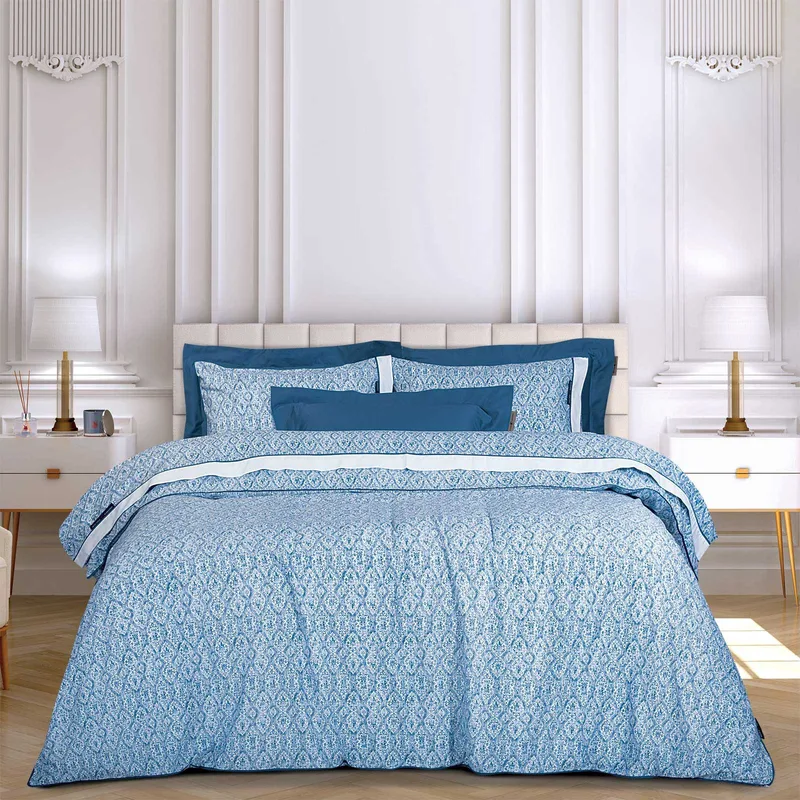 Σετ Σεντόνια Υπέρδιπλα 4 Τεμαχίων Greenwich Polo Club 2268 Blue- White 240x260