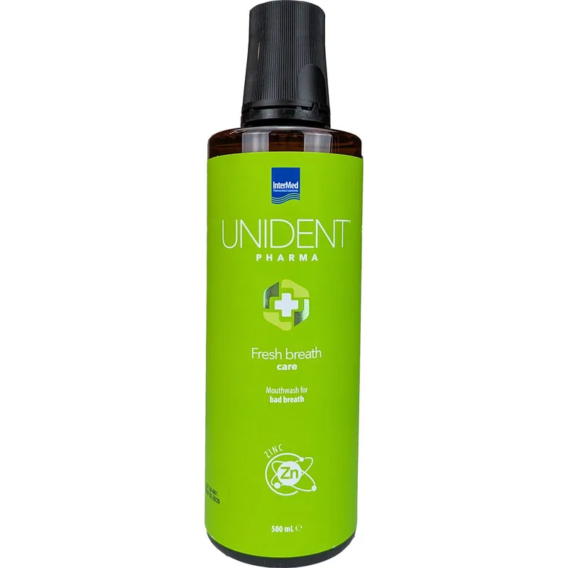 Intermed Unident Pharma Fresh Breath Care Mouthwash Ειδικά Σχεδιασμένο Καθημερινό Στοματικό Διάλυμα Κατά της Κακοσμίας 500ml