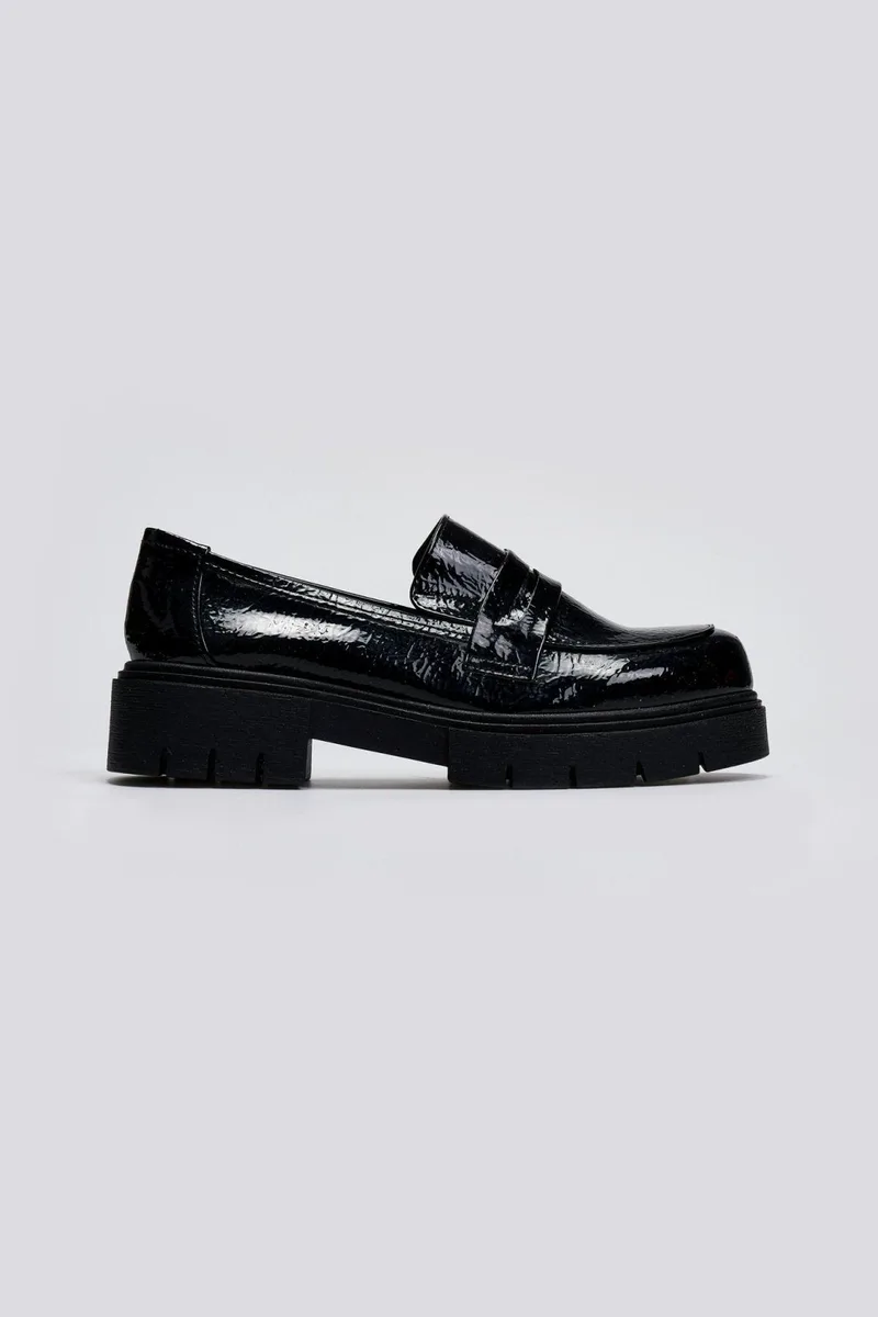 Estil Patent Chunky Loafers - 340 (λουστρίνι) - Black