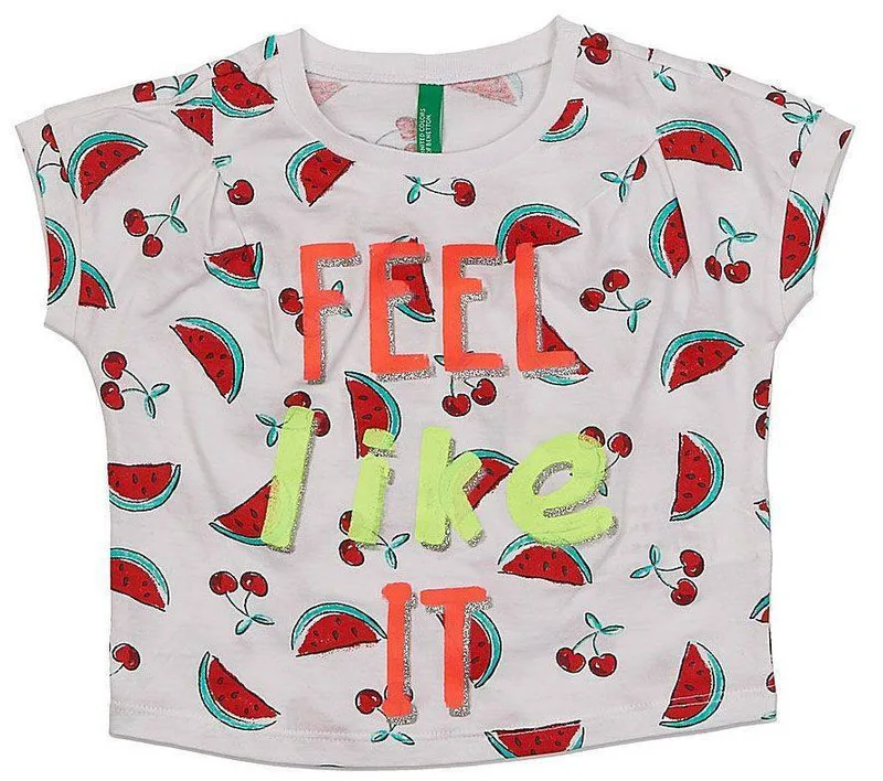 T-SHIRT BENETTON SAVE MONEY 2 ΛΕΥΚΟ/ΚΟΚΚΙΝΟ (90 CM)-(2 ΕΤΩΝ)