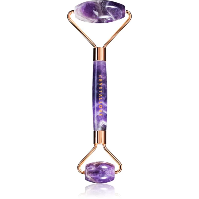 Crystallove Amethyst Roller κύλινδρος για μασάζ για το πρόσωπο 1 τμχ