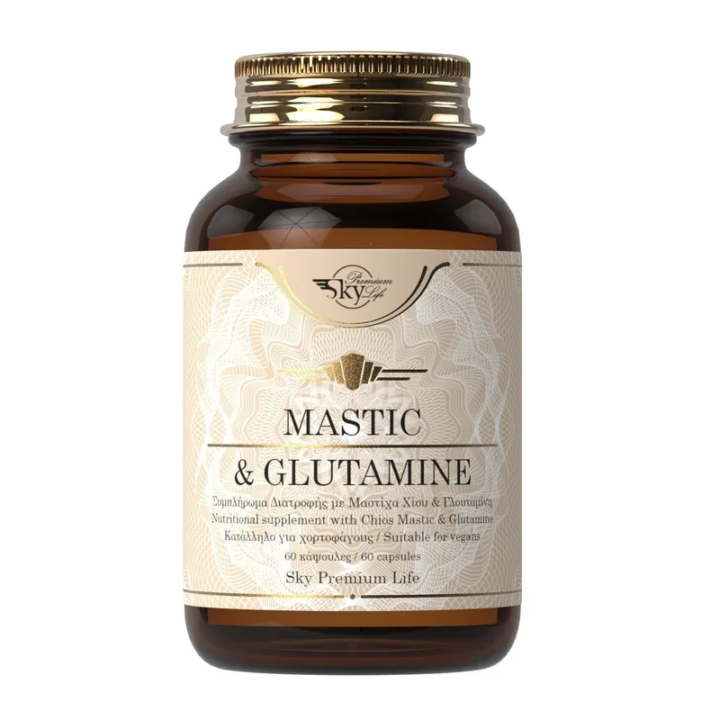 Sky Premium Life Mastic & Glutamine Συμπλήρωμα Διατροφής με Μαστίχα Χίου & Γλουταμίνη 60caps