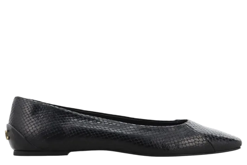 Μπαλαρίνα Capodarte Με Snake Εφέ 4016022-PRETO Γυναικείο