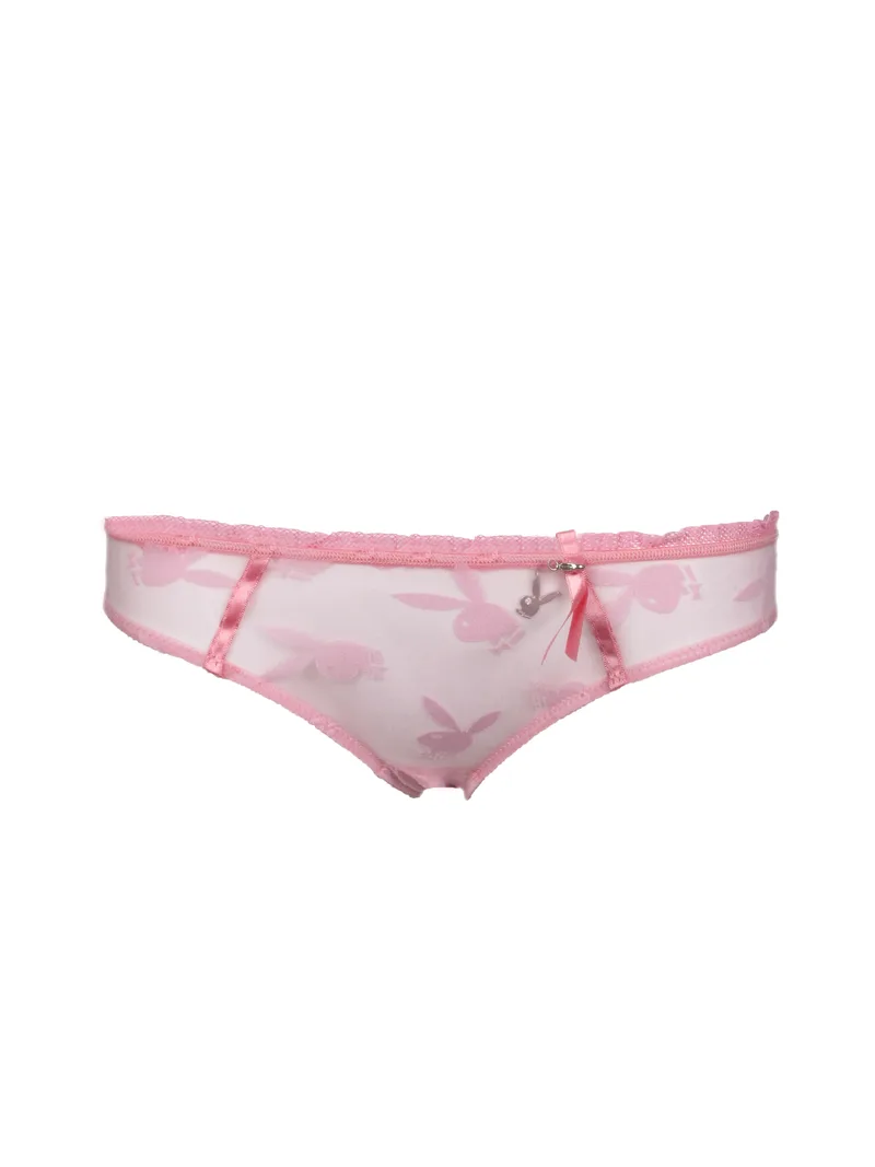 Σλιπ Playboy Logo Print P471A-PINK Γυναικείο