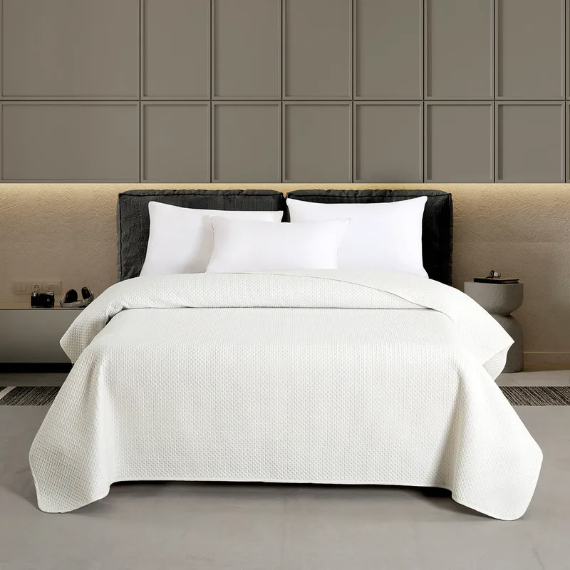 Κουβερλί Microfiber Μονό 160x240εκ. Ultra Sonic Zara White Melinen 20004488 (Ύφασμα: Microfiber, Χρώμα: Λευκό, Μέγεθος: Μονά) - MELINEN - 20004488