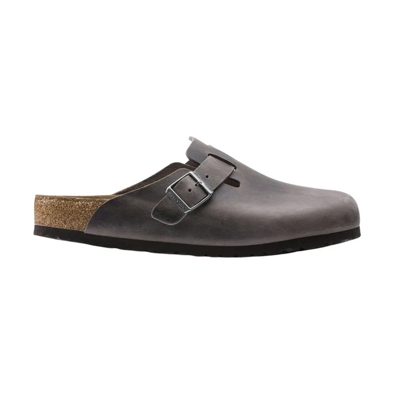Τσόκαρα BIRKENSTOCK Boston Soft Footbed Oiled Leather Iron Grey