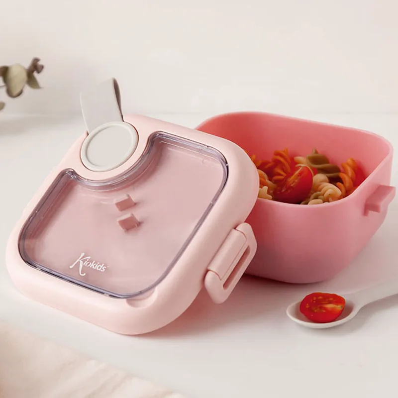 Φαγητοδοχείο & Κουτάλι (Σετ) 750ml Kiokids Ροζ 3535
