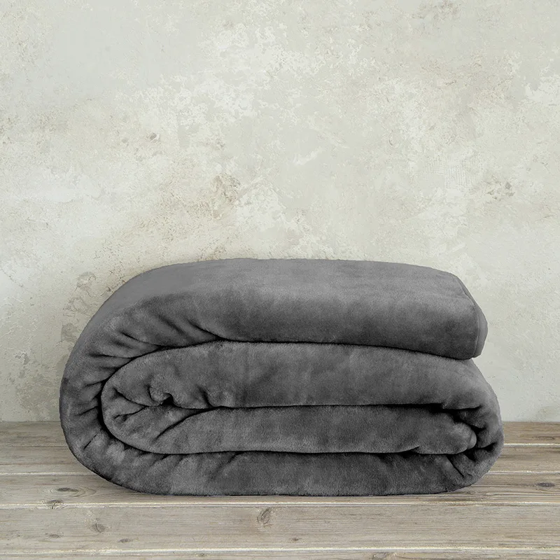 Κουβέρτα Βελουτέ Υπέρδιπλη 220X240 Nima Coperta Dark Gray (220x240)