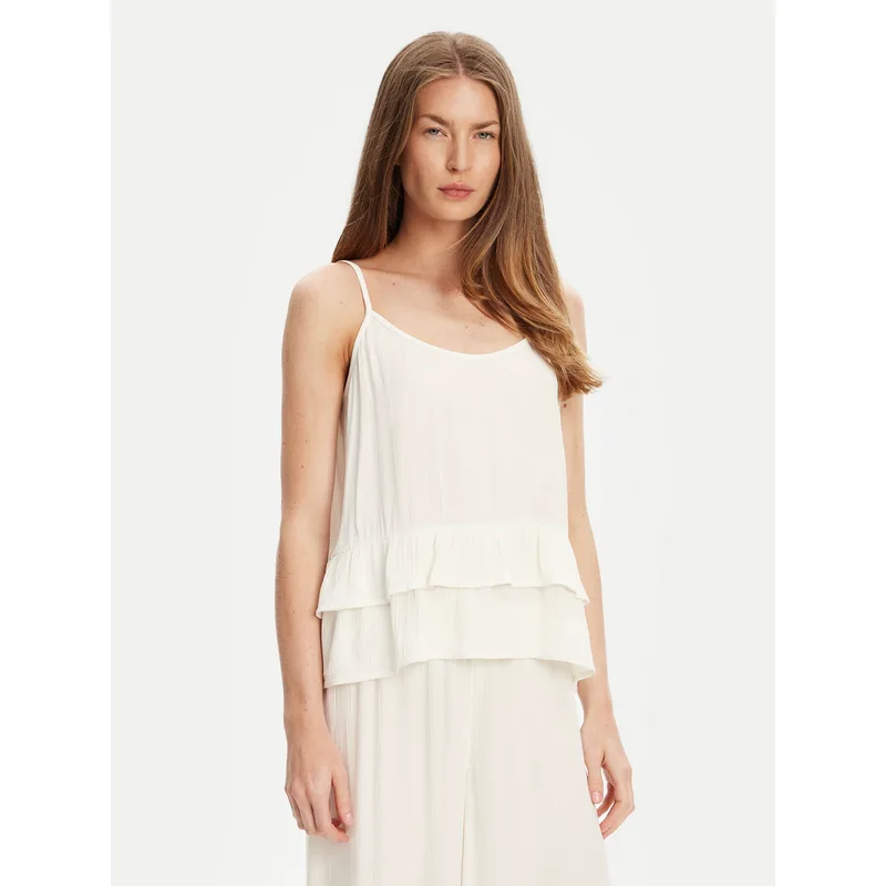 United Colors Of Benetton Τοπ 4VW95H00B Εκρού Relaxed Fit