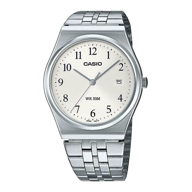 CASIO Collection Silver Stainless Steel Bracelet MTP-B145D-7BVEF