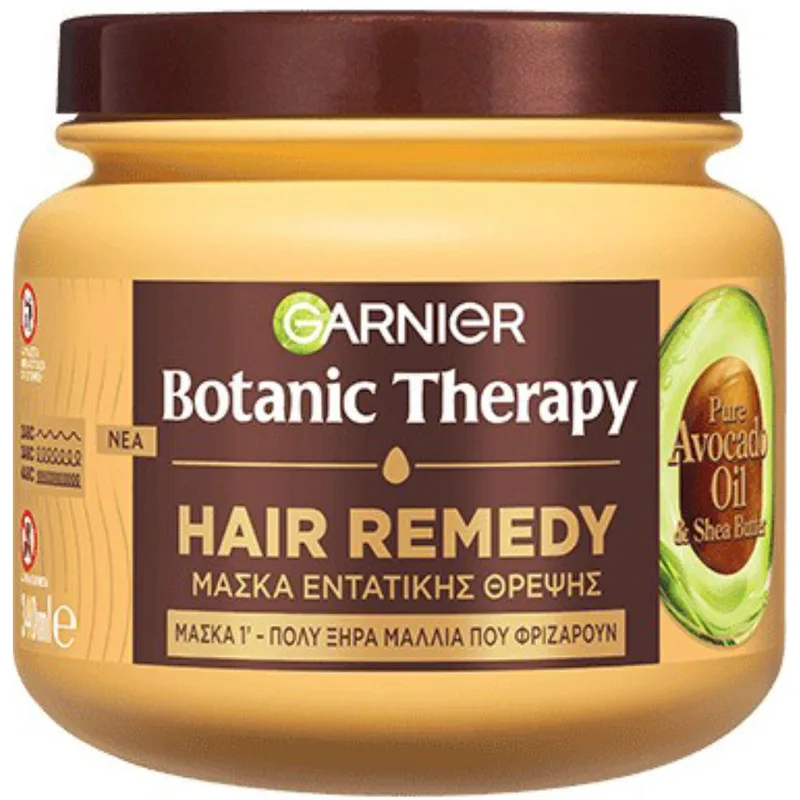 Garnier Botanic Therapy Hair Remedy Avocado Oil & Shea Butter Mask Μάσκα Εντατικής Θρέψης με Έλαιο Αβοκάντο & Βούτυρο Καριτέ για Πολύ Ξηρά Μαλλιά που Φριζάρουν 340ml