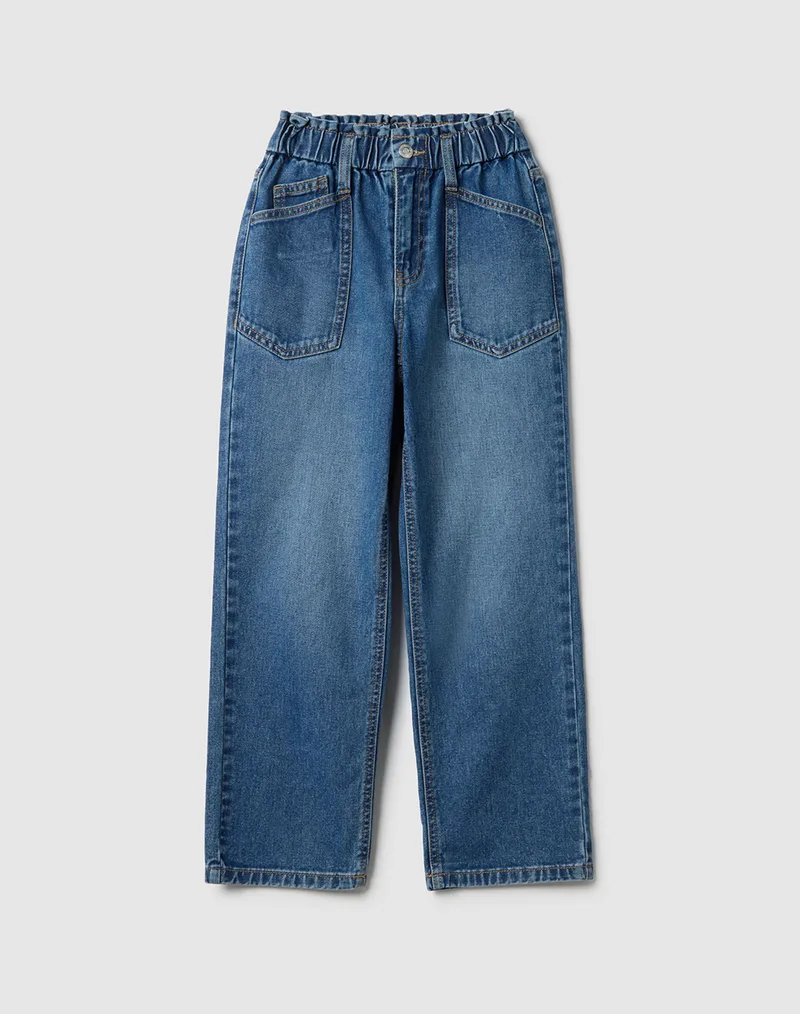 OVS PAPERBAG DENIM 2555528-MEDIUM BLUE DenimBlue