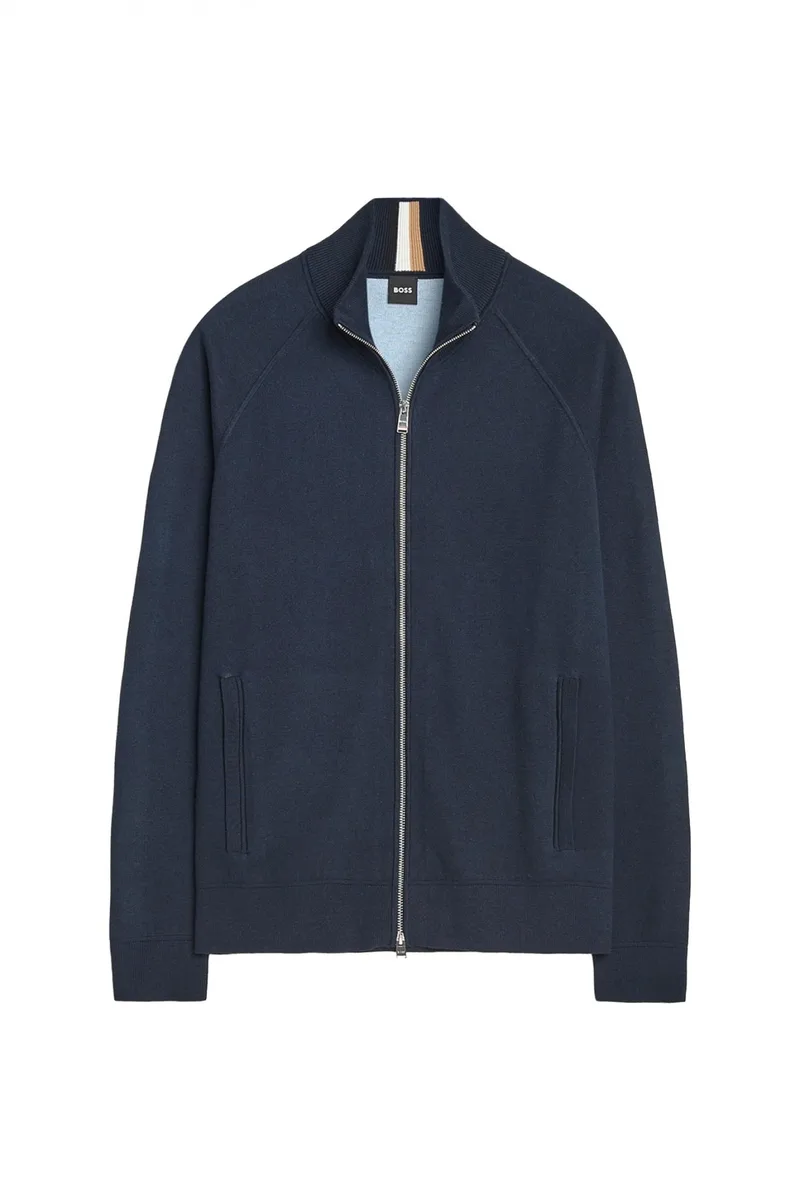 BOSS ΠΛΕΚΤΟ FULLZIP H-IDINO ΜΠΛΕ
