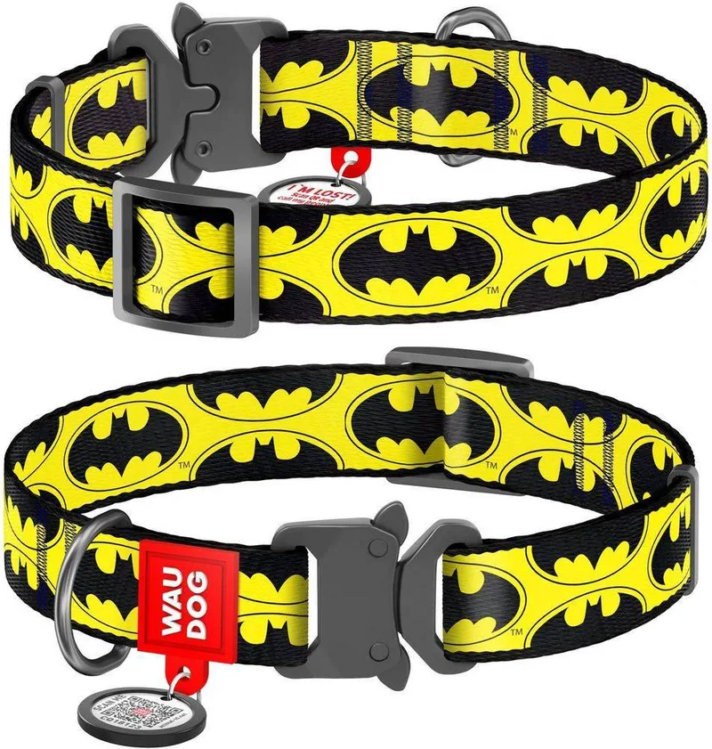 ΠΕΡΙΛΑΙΜΙΟ WAUDOG BATMAN LOGO METAL FASTEX (25MM / 31-49CM)