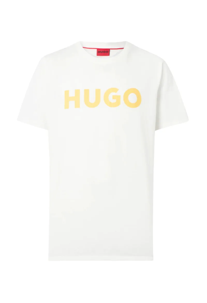 ΑΝΔΡΙΚΟ T-SHIRT HUGO DULIVIO ΚΟΝΤΟΜΑΝΙΚΟ ΜΕ ΤΥΠΩΜΑ ΕΚΡΟΥ