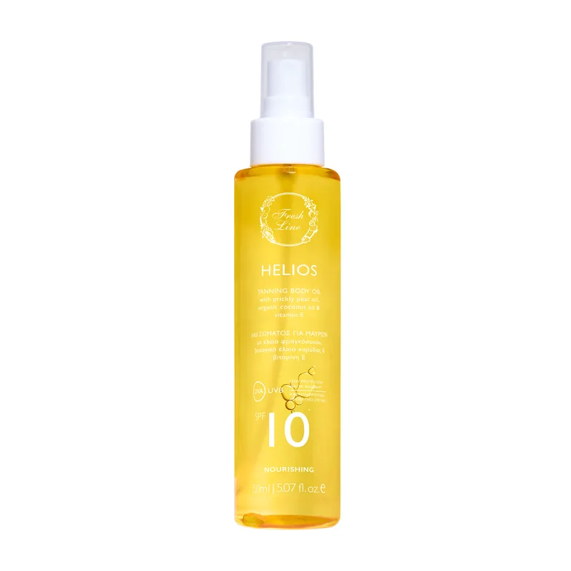 Helios Λάδι Σώματος για Μαύρισμα SPF10 150ml