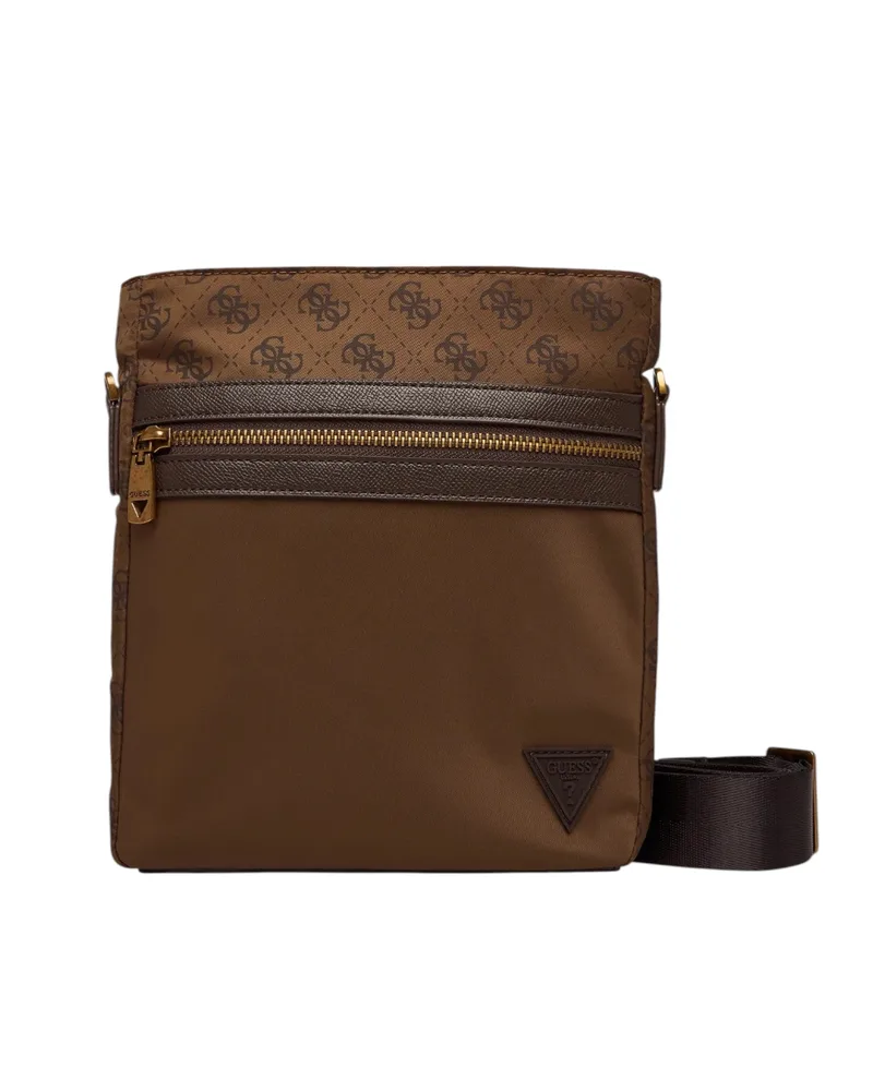 Guess Ανδρική Τσάντα Ώμου Berlin Crossbody HMBENPP6123-COF Καφέ