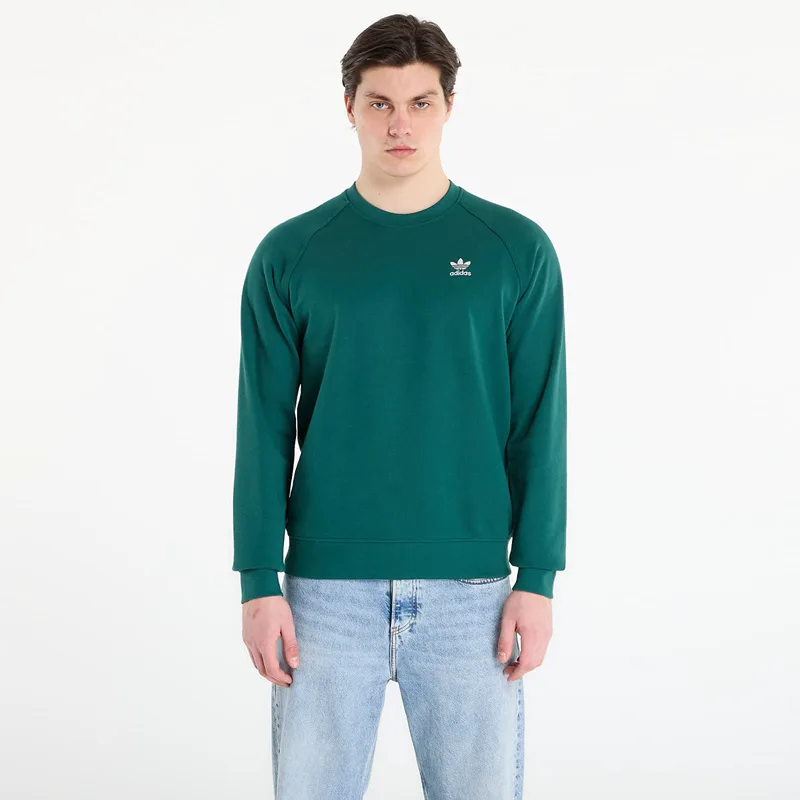 Φούτερ adidas Trefoil Essentials French Terry Crew Sweatshirt Collegiate Green XL